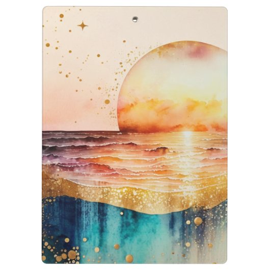 De Waterverf Beach Series Design 3 Klembord (Achterkant)