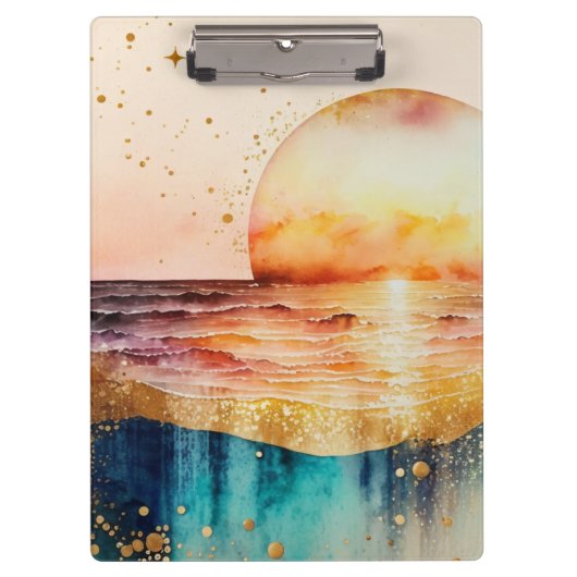 De Waterverf Beach Series Design 3 Klembord (Voorkant)