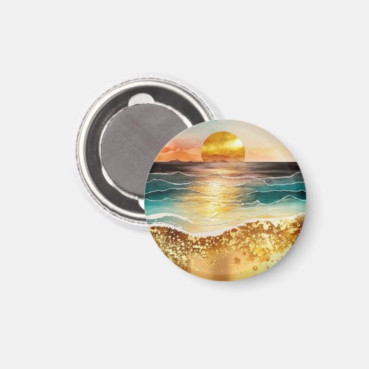 De Waterverf Beach Series Design 3 Magneet (Voorkant / Achterkant)