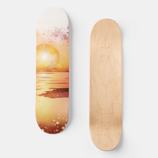 De Waterverf Beach Series Design 3 Persoonlijk Skateboard (Voorkant)