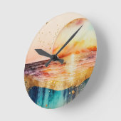 De Waterverf Beach Series Design 3 Ronde Klok (Hoek)