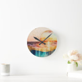 De Waterverf Beach Series Design 3 Ronde Klok (Huis)