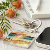 De Waterverf Beach Series Design 3 Sleutelhanger (Voorkant Rechts)