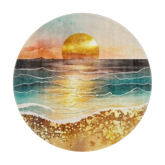 De Waterverf Beach Series Design 3 Snijplank (Voorkant)