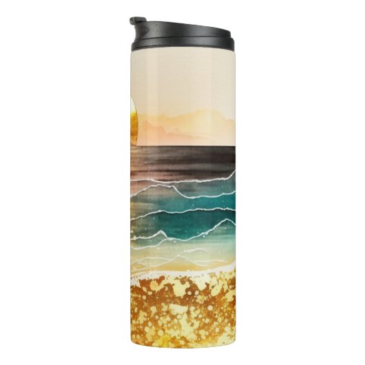 De Waterverf Beach Series Design 3 Thermosbeker (Geroteerd rechts)