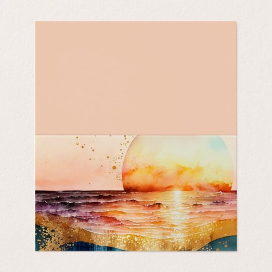 De Waterverf Beach Series Design 3 Visitekaartje (Buitenkant ongevouwen)