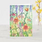 De waterverf bloeit de Spatie van de Kaart ~ (Gele Bloem)