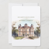 De waterverf Engelse Manor sparen de Kaart van de  (Achterkant)