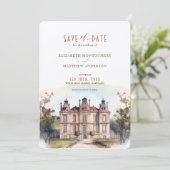 De waterverf Engelse Manor sparen de Kaart van de  (Staand voorkant)