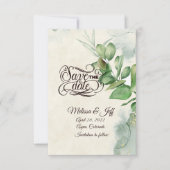 De waterverf grove sparen de datumuitnodiging kaart (Voorkant)