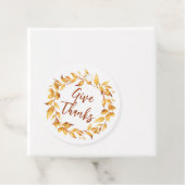 De waterverf Herfst Atumn laat Wreath. Ronde Bedankjes Labels (In situ)