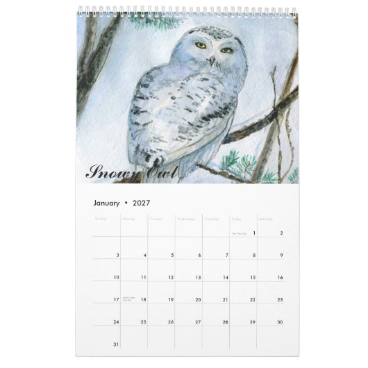 De waterverf is de kalender van de schilderijen 20 (Jan 2027)