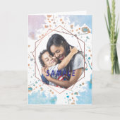 De waterverf ploetert Hexagon Moederdag van het Kaart (Voorkant)