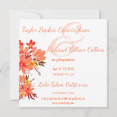 De waterverf stelt de datum vast save the date (Achterkant)