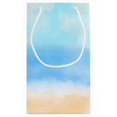 De Waterverf Strand Bruiloft Collectie Geschenktas Klein Cadeauzakje (Achterkant)