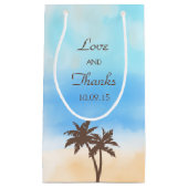 De Waterverf Strand Bruiloft Collectie Geschenktas Klein Cadeauzakje (Voorkant)