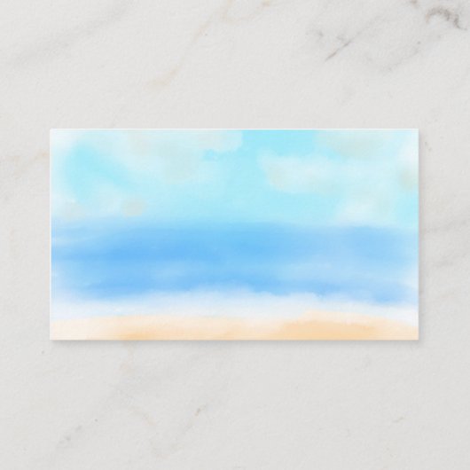 De Waterverf Strand Bruiloft Collectie Website Informatiekaartje (Achterkant)