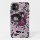 De waterverf van Bourgogne bloemen. Case-Mate iPhone Case (Achterkant)