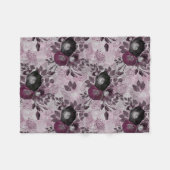 De waterverf van Bourgogne bloemen. Fleece Deken (Voorkant (Horizontaal))