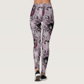 De waterverf van Bourgogne bloemen. Leggings (Achterkant)