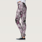 De waterverf van Bourgogne bloemen. Leggings (Links)
