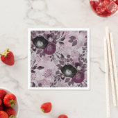 De waterverf van Bourgogne bloemen. Servet (Insitu)