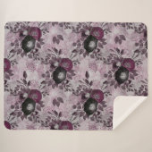 De waterverf van Bourgogne bloemen. Sherpa Deken (Voorkant (horizontaal))