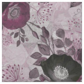 De waterverf van Bourgogne bloemen. Stof (Close Up)