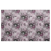 De waterverf van Bourgogne bloemen. Stof (Fat Quarter)