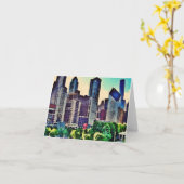 De waterverf van Chicago Kaart (Gele Bloem)