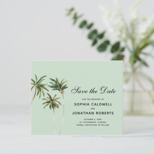 De Waterverf van de begroting Palm behandelt Eenvo (Staand voorkant)