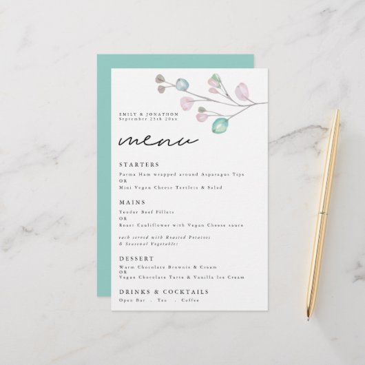 De Waterverf van de begroting verlaat het Menu van (Voorkant / Achterkant in situ)