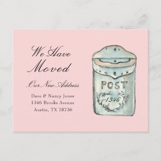 De waterverf van de brievenbus het Nieuwe Briefkaa Briefkaart (Voorkant)