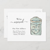 De waterverf van de brievenbus het Nieuwe Briefkaa Briefkaart (Voorkant / Achterkant)