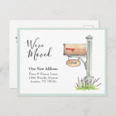 De waterverf van de brievenbus het Nieuwe Briefkaa Briefkaart (Voorkant / Achterkant)