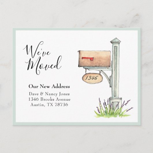 De waterverf van de brievenbus het Nieuwe Briefkaa Briefkaart (Voorkant)