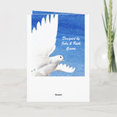 De Waterverf van de duif Bedankkaart (Achterkant)