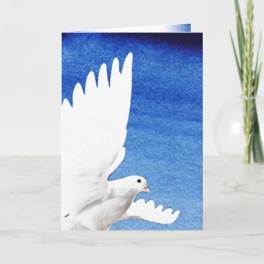 De Waterverf van de duif Bedankkaart (Voorkant)