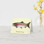 De Waterverf van de Forel van de regenboog Kaart (Gele Bloem)