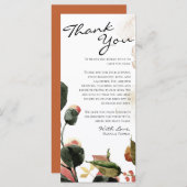 De Waterverf van de herfst Floral dank u plaats he Menu (Voorkant / Achterkant)