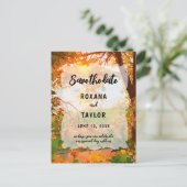 De Waterverf van de herfst vertrekt Weddenschap sp Briefkaart (Staand voorkant)