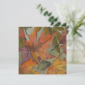 De Waterverf van de Kleuren van de val laat Wenska Kaart (Staand voorkant)