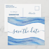 De Waterverf van de kustgolf sparen het Briefkaart (Voorkant / Achterkant)