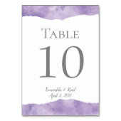 De Waterverf van de lavender Tabelnummers Kaart (Voorkant)