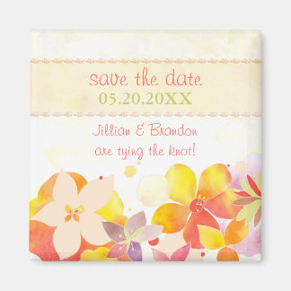 De Waterverf van de Lente Bloemen die de Berichten Magneet