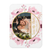 De Waterverf van de lente Pinks Floral bewaart de  Magneet (Verticaal)