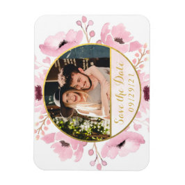 De Waterverf van de lente Pinks Floral bewaart de  Magneet