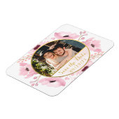 De Waterverf van de lente Pinks Floral bewaart de  Magneet (Linkerzijde)