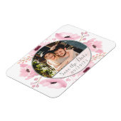 De Waterverf van de lente Pinks Floral bewaart de  Magneet (Linkerzijde)