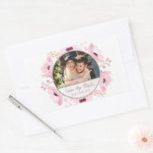 De Waterverf van de lente Pinks Floral bewaart de Rechthoekige Sticker (Envelop)
